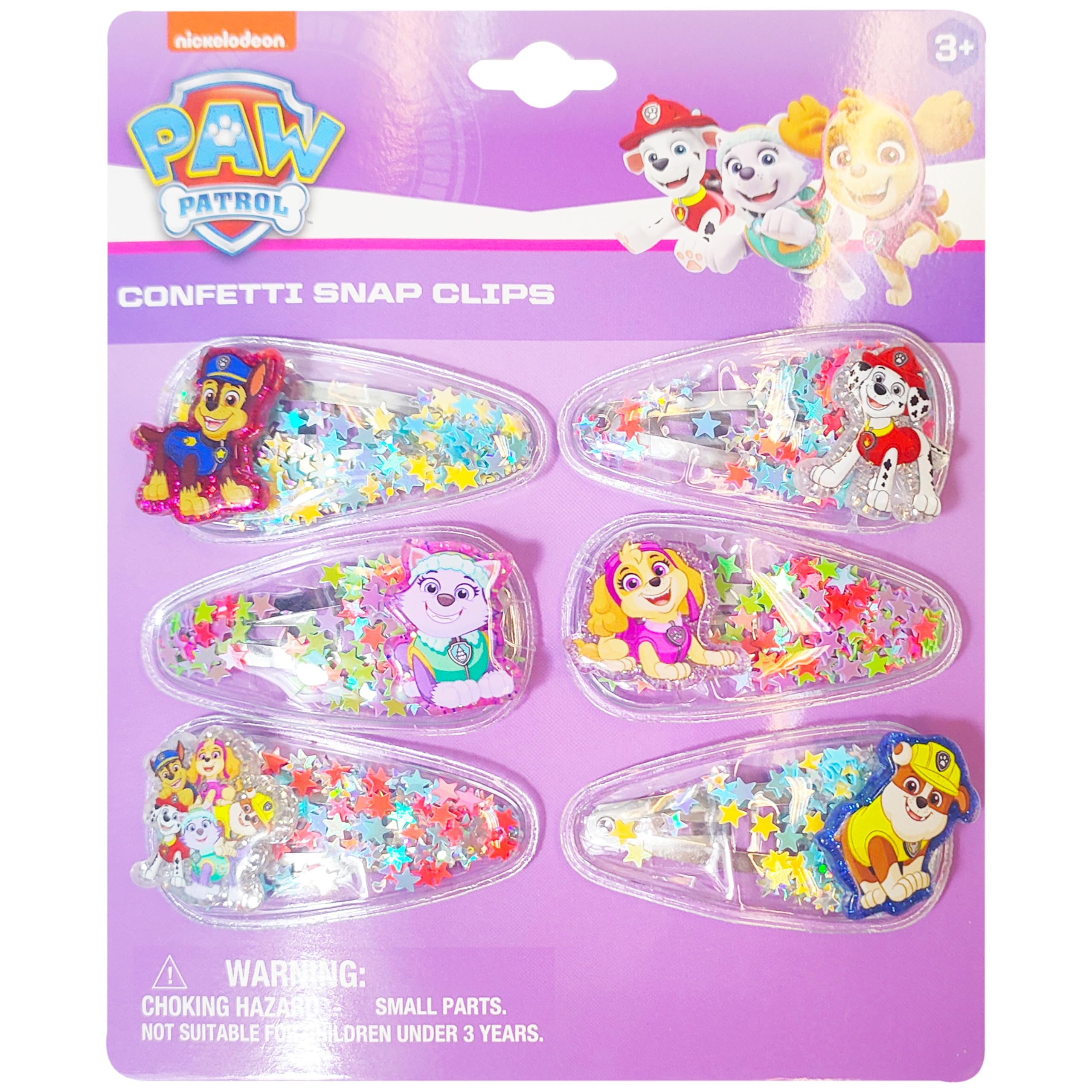 6-Piece Cute Hair Clips Set for Girls with Favorite Character Charms - Magical Confetti Hair Accessories for Kids & Toddlers (Ages 3+) - Perfect for School, Parties & Daily Styling