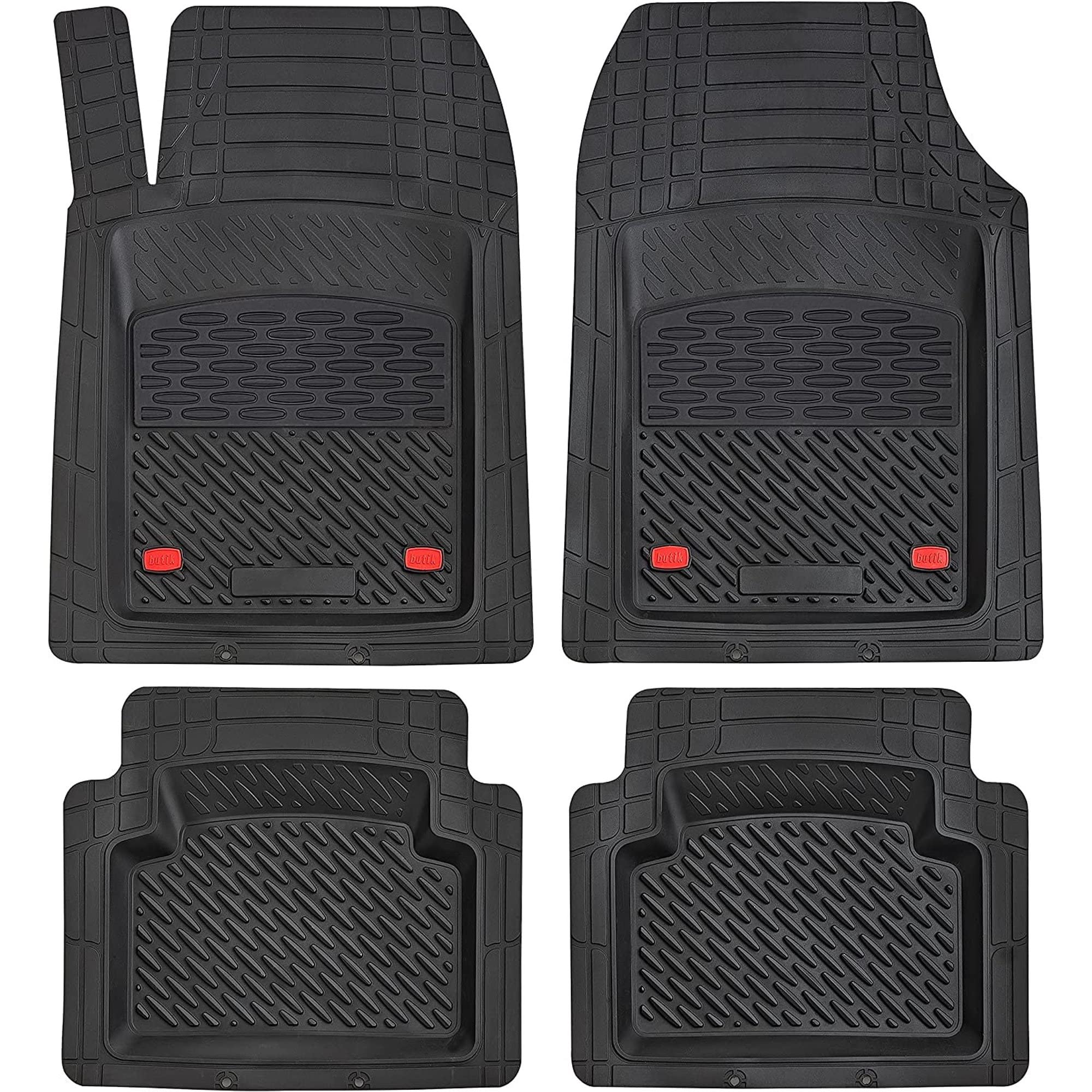 KnK Sapphire Black All-Weather Deep Dish Floor Mats for SUVs & Trucks - 3D Car Mats for Men & Women - Durable Automotive Interior Accessories & New Car Gift - Perfect for Winter Snow, Mud, and Everyday Protection (Black)