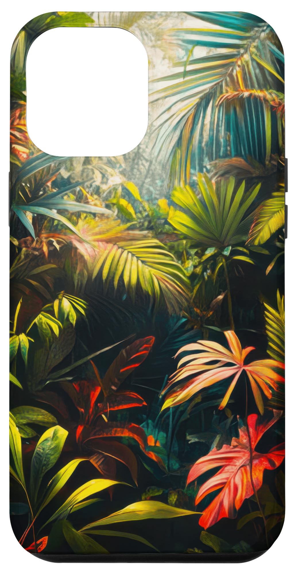 iPhone 12 Pro Max Case - Tropical Forest Camo Design with Greenery Palm Pattern | Durable Protective Cover for Outdoor Adventures, Travel & Daily Use