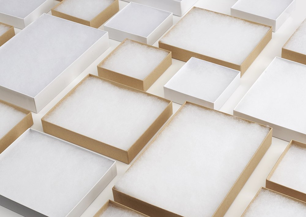 White Jewelry Gift Box Set - 10 PC Cotton Filled Glossy Boxes for Necklaces, Bracelets & Earrings - Perfect for Small Business & Shipping Accessories