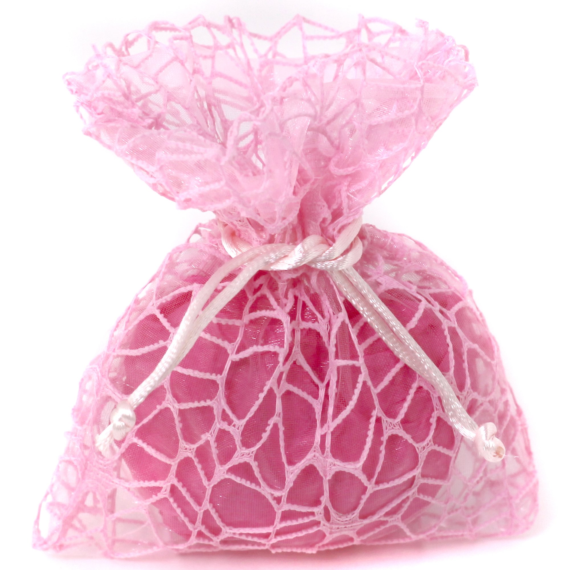 30-Pack Pink Baby Shower Favor Bags (4x6 Inch) - Drawstring Party Goodie Bags for Gender Reveal, Newborn Celebration & Bridal Shower Gifts