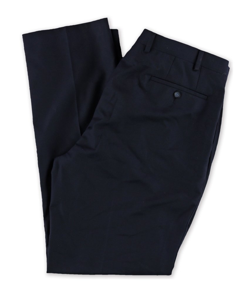 Marc New York Men's Textured Dress Pants - Slim Fit Blue Slacks 35W x 32L for Business Casual & Office Wear