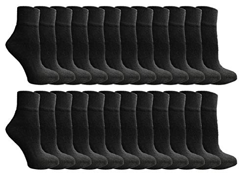 24 Pairs Black Socks Size 6-8