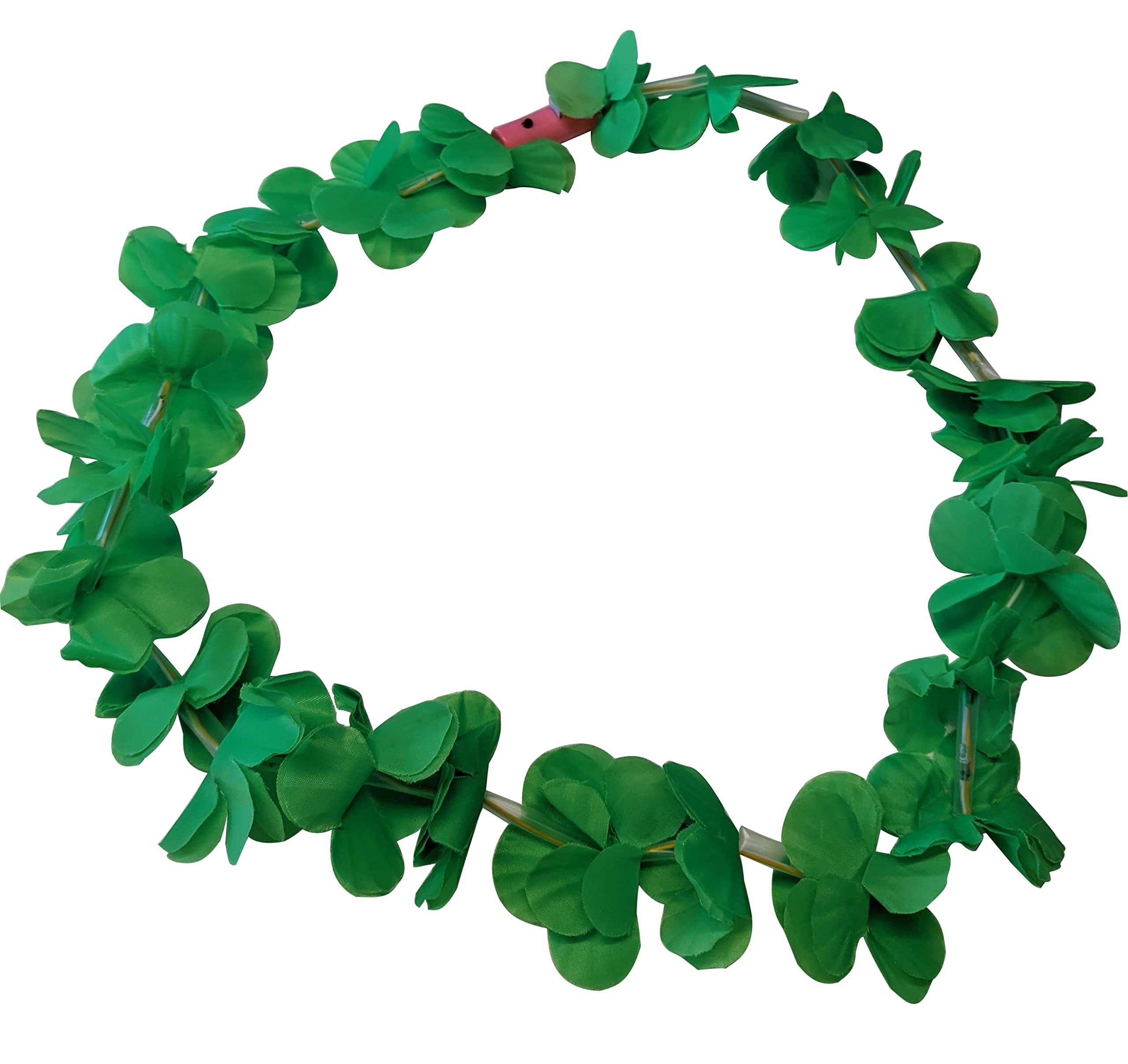 Electric Mammoth LED Light Up Hawaiian Leis - Glow in The Dark Party Necklace for Luau, Halloween, Rave & Festivals - USB Rechargeable Tropical Flower Lei for Women & Men