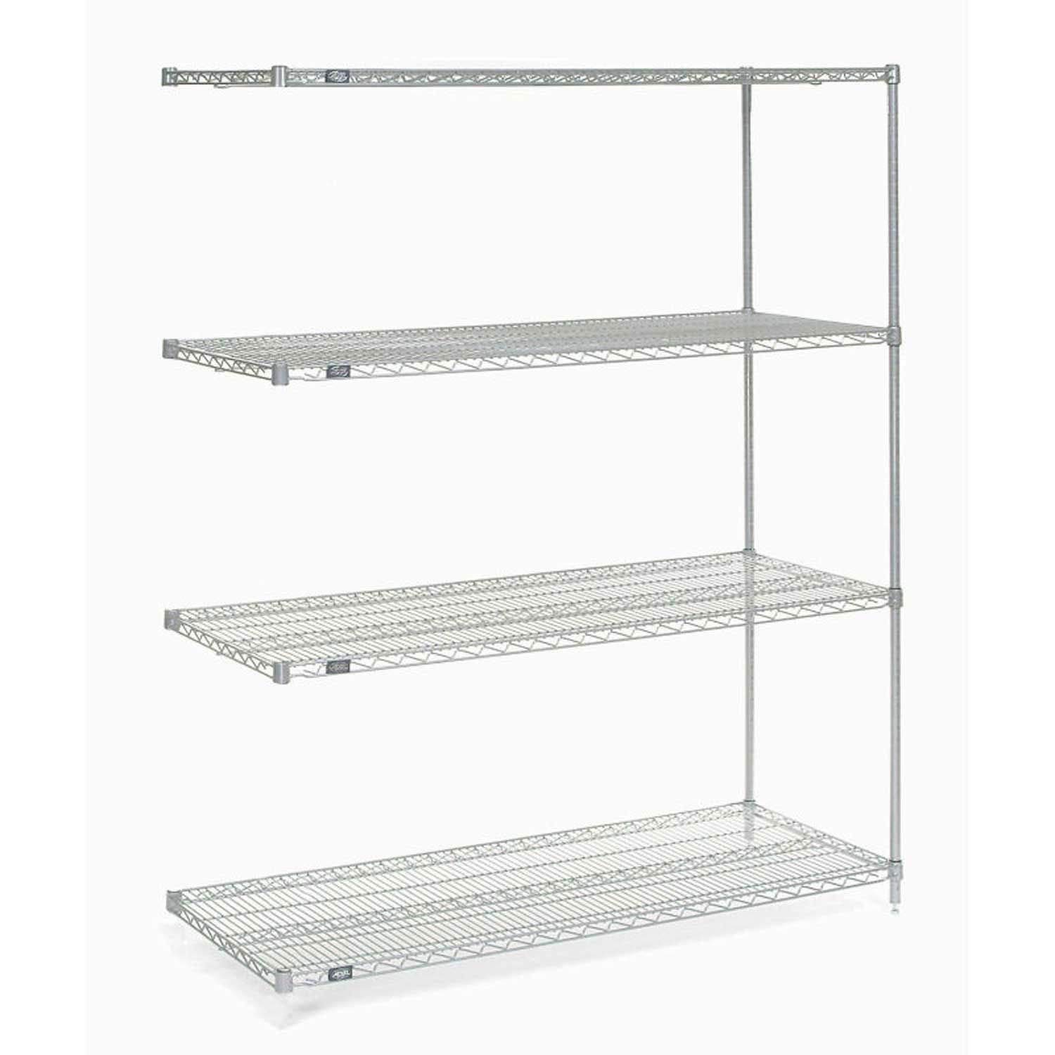 Nexel Poly-Z-Brite 5-Tier Heavy Duty Wire Shelving Unit - 54
