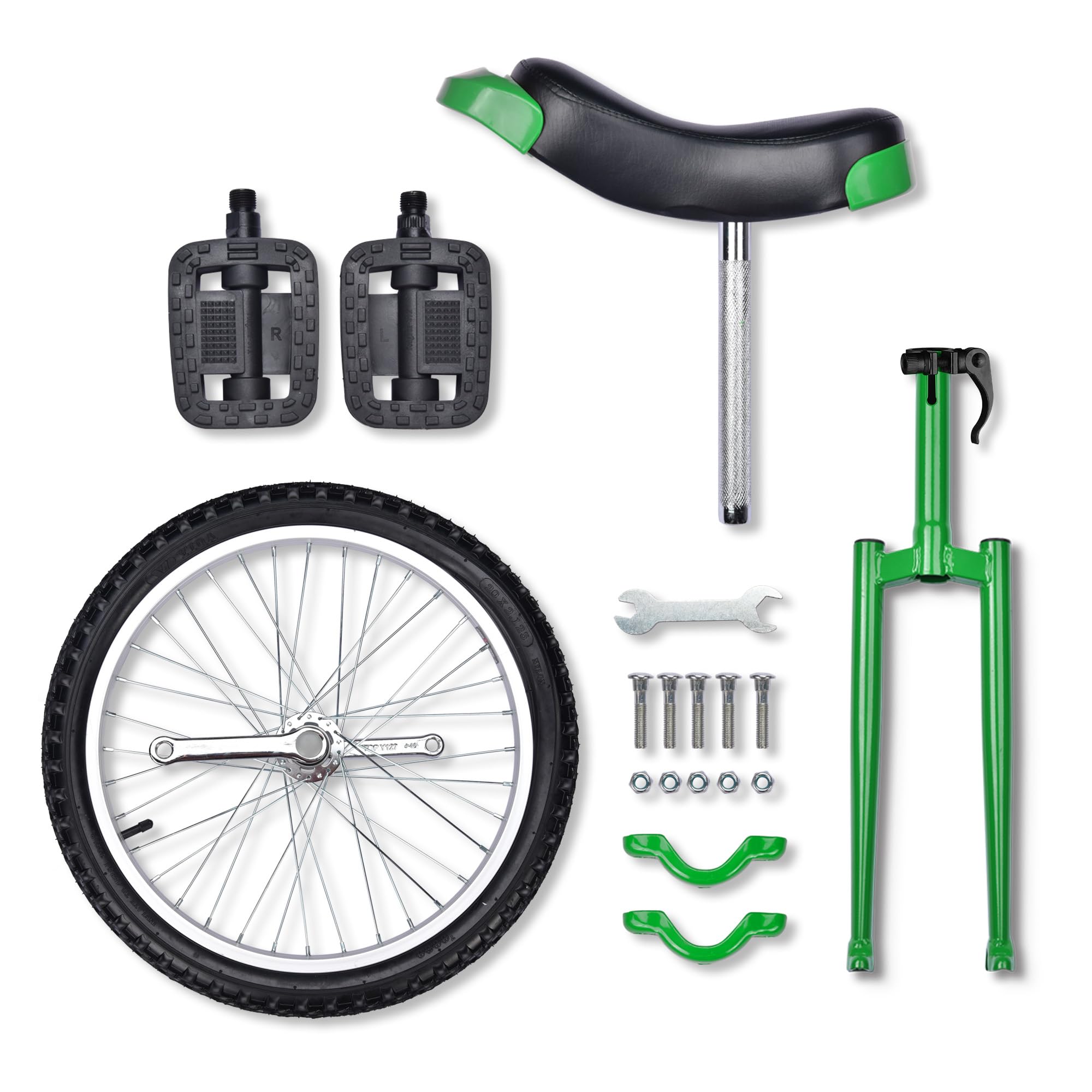 16/18/20/24 Inch Adjustable Unicycle for Adults & Kids - Outdoor Exercise Bike with Comfortable Seat for Fitness & Sports | Perfect for Park Rides, Commuting & Gym Workouts