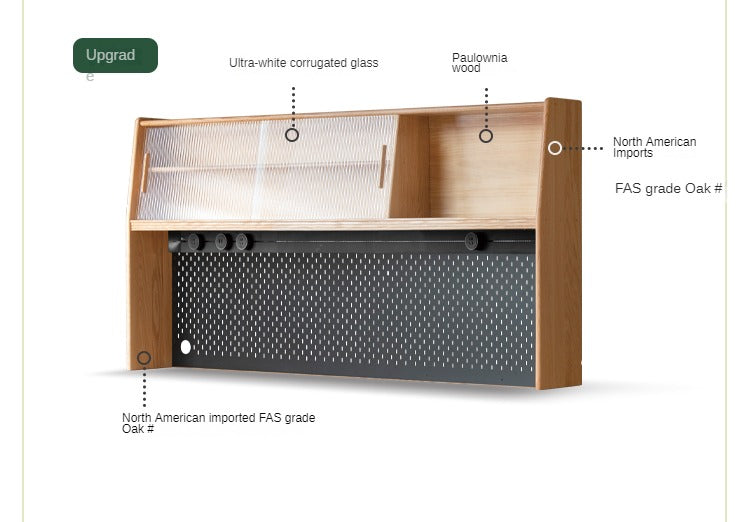 Solid Oak Wood Locker - Multi-Functional Storage Cabinet with Shelves & Drawers - Perfect for Entryway, Bedroom, or Office Organization