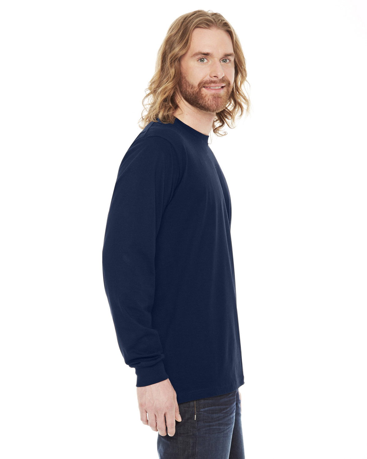 American Apparel 2007W Unisex Fine Jersey Long Sleeve T-Shirt - Soft Cotton Crewneck Tee for Men & Women - Perfect for Casual Wear, Layering and Everyday Comfort