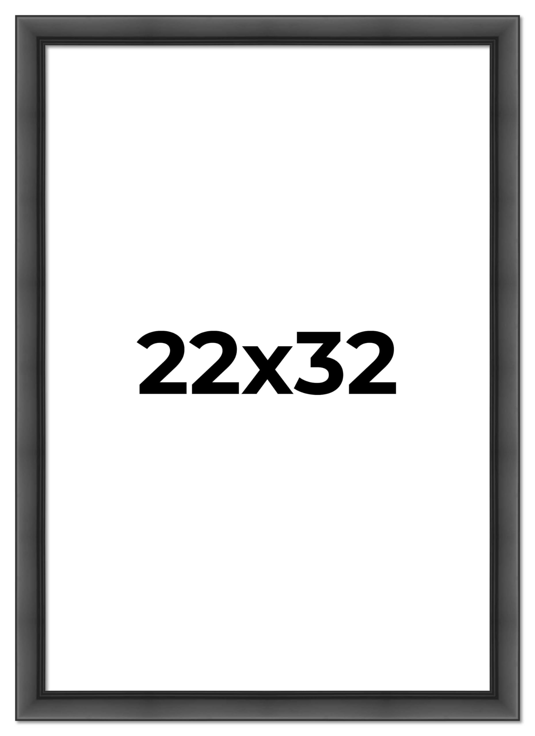 22x32 Inch Black Solid Wood Picture Frame - 1.5