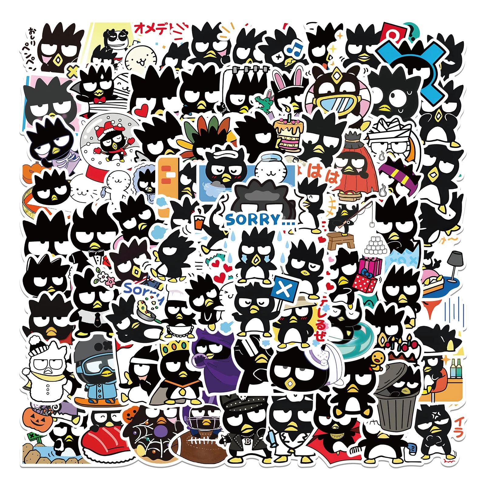 100pcs Badtz-Maru Stickers - Cute Cartoon Penguin Vinyl Decals for Kids, Waterproof Aesthetic Stickers for Laptops, Water Bottles, Luggage, Skateboards & Scrapbooking - Perfect for DIY Crafts, School Supplies & Gift Giving