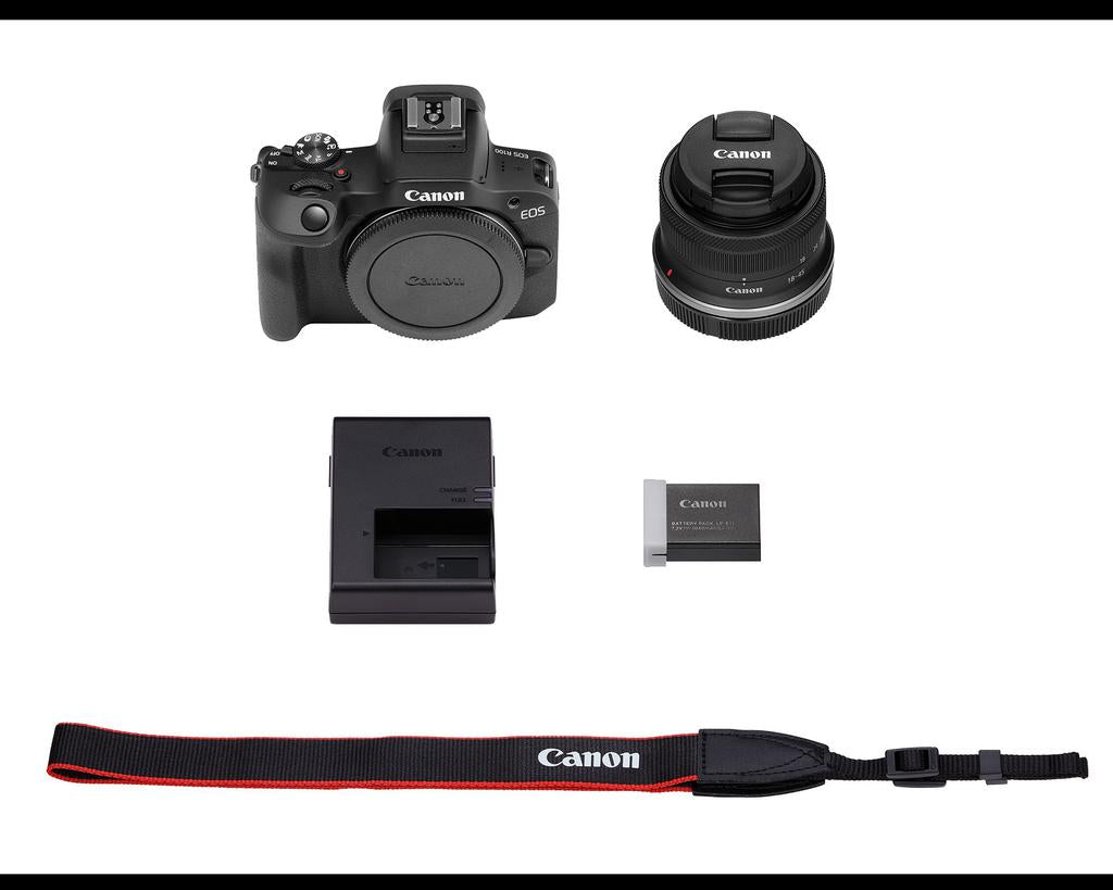 Canon EOS R100 Mirrorless Camera with RF-S 18-45mm f/4.5-6.3 IS STM Lens Kit - Perfect for Vlogging, Travel Photography & Content Creation