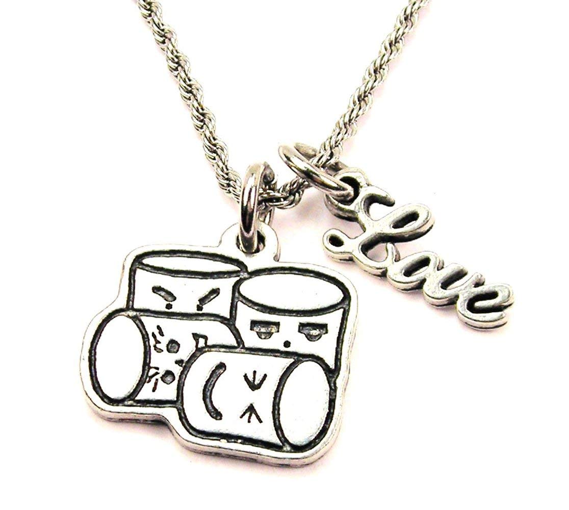 Kawaii Marshmallows Stainless Steel Rope Chain Necklace - Cursive Love Pendant for Women, Dainty Layering Jewelry Gift for Her | Valentine's Day, Anniversary, Everyday Wear
