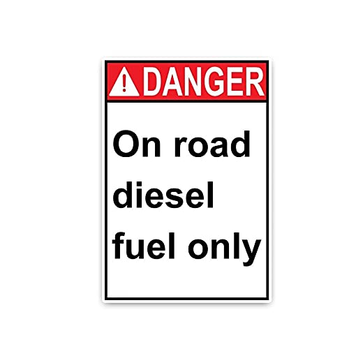 Danger ON Road Diesel Fuel ONLY Car Stickers - 10X14.7CM Funny PVC Decals for Vehicle Decoration | Perfect for Truck, SUV & Motorcycle Customization