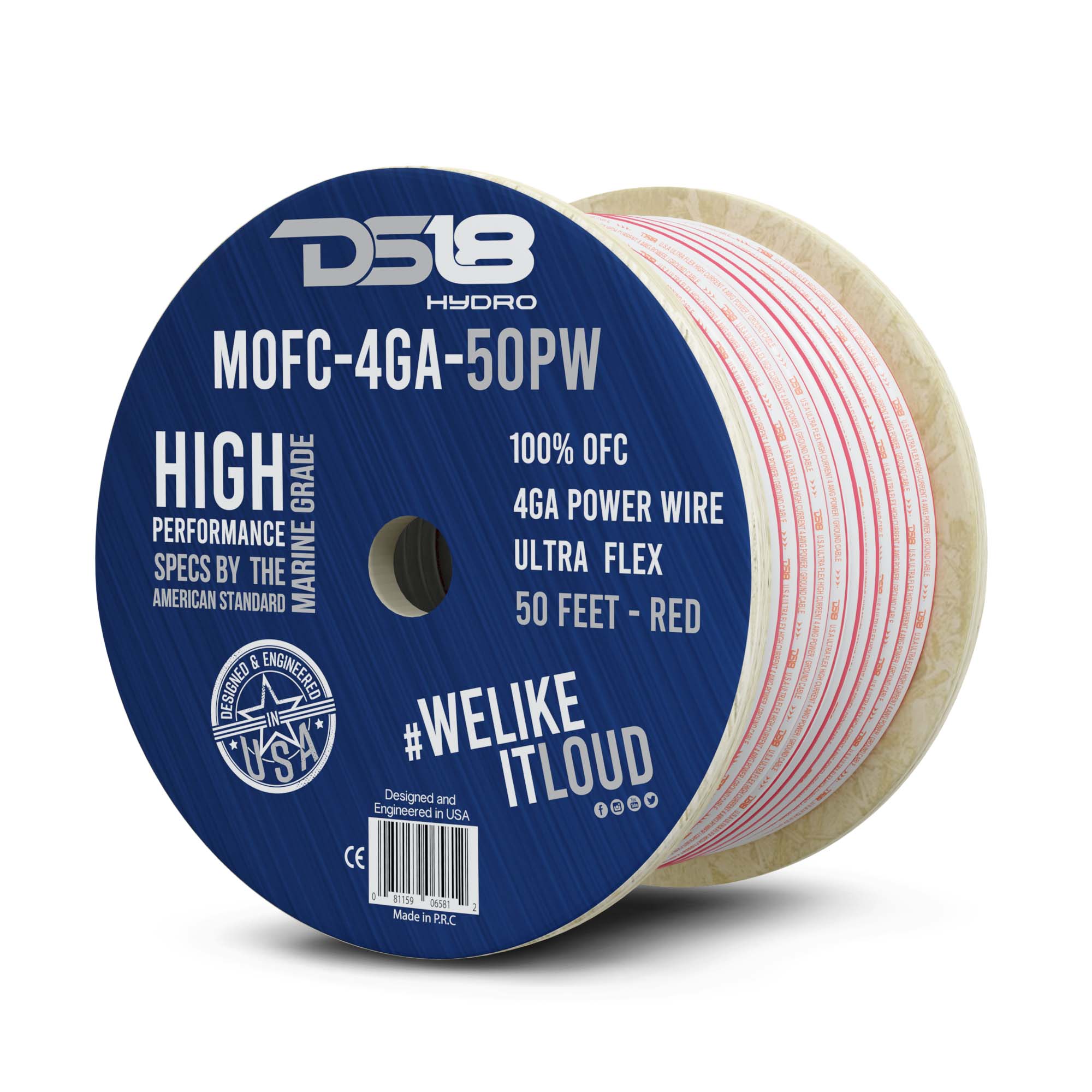 4 GA Marine Grade Tinned 100% Copper OFC Power Wire 50 Feet - Heavy Duty Battery Cable for Boats, RVs, Solar Systems & Automotive Applications