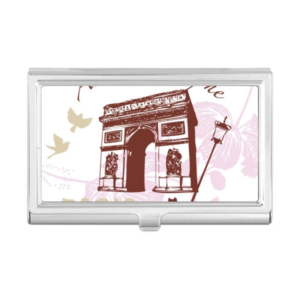 Eiffel Tower Paris France Landmark Business Card Holder - Stylish Metal Card Case for Office, Travel & Gifts