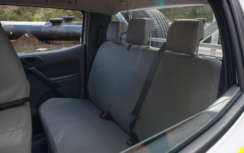 Premium Black Duck Canvas Seat Covers for Scania P&R Medium Cab (2004-2010) - Durable Grey Truck Seat Protectors for Comfort & Style | Perfect for Long Haul Drivers & Work Trucks