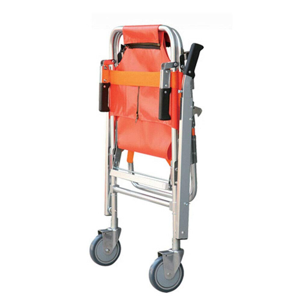 CNCEST EMS Stair Chair - Medical Transport & Evacuation Chair with Seat Belt, Orange - Ideal for Emergency Rescue, Patient Transfer, and Mobility Assistance in Hospitals & Homes