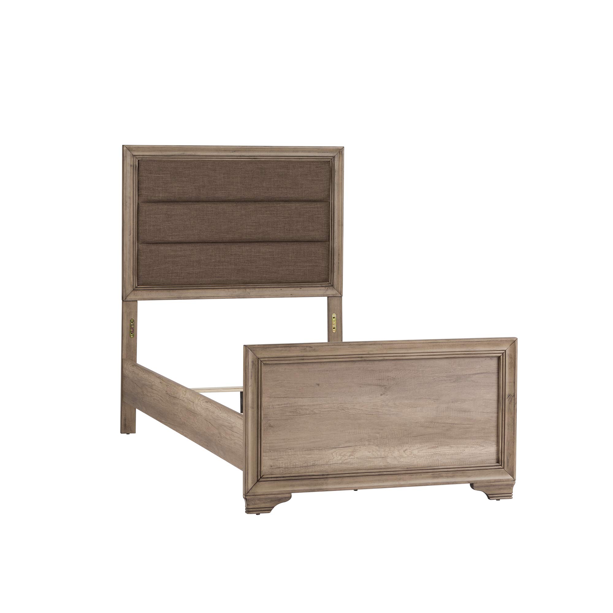 Liberty Furniture Industries Sun Valley Twin Upholstered Bed - Classic Upholstered Twin Bed Frame for Kids, Teens & Guest Rooms | Perfect for Bedrooms, Dorms & Small Spaces