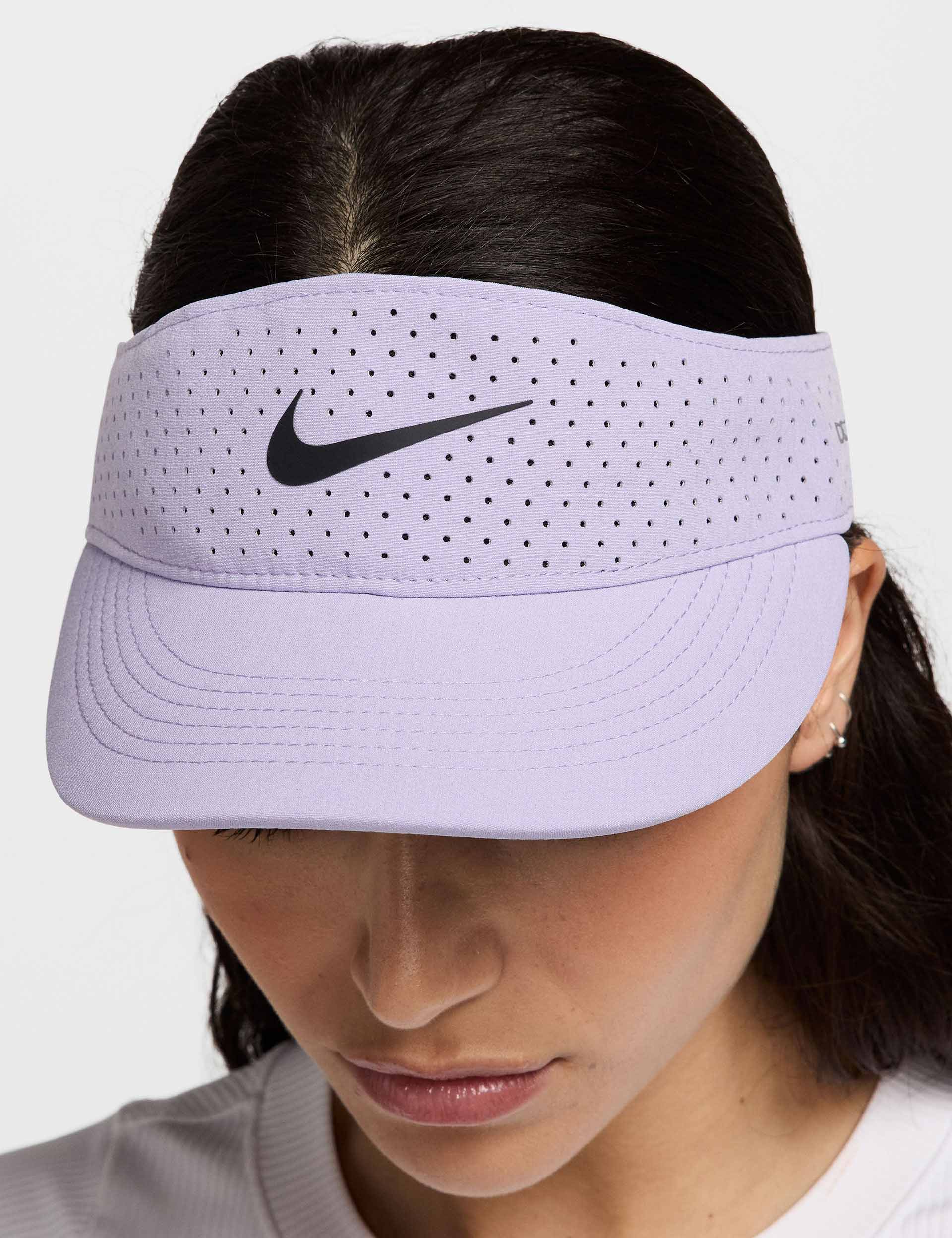 Nike Dri-FIT ADV Ace Tennis Visor - Hydrangeas/Anthracite/Black - Lightweight Moisture-Wicking Sun Protection for Tennis, Golf & Outdoor Sports