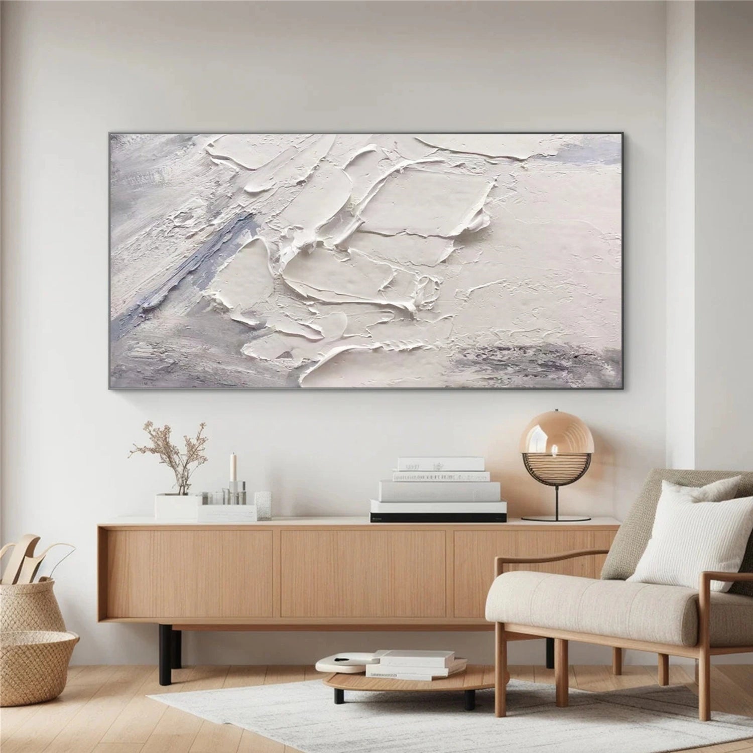 Abstract Texture Painting #AB 434 - Modern Wall Art Decor for Living Room, Bedroom & Office - Handmade Canvas Artwork