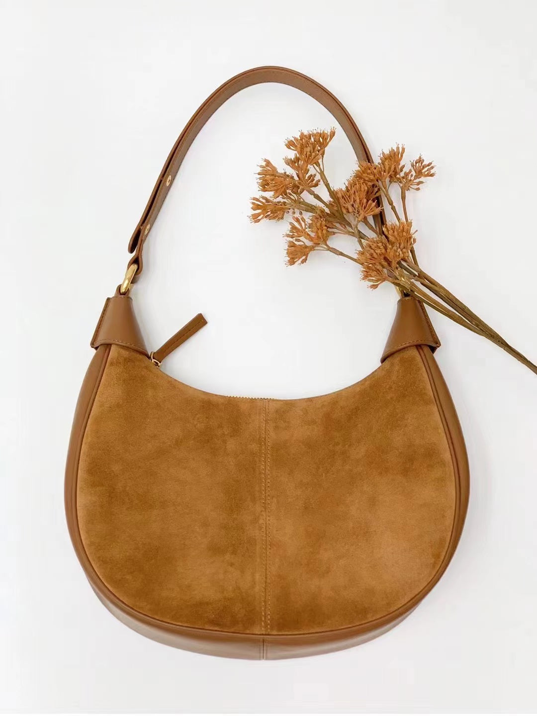 Stylish Semi-Circle Soft Leather Tote Bag for Women - Lightweight & Durable Handbag for Work, Travel & Everyday Use