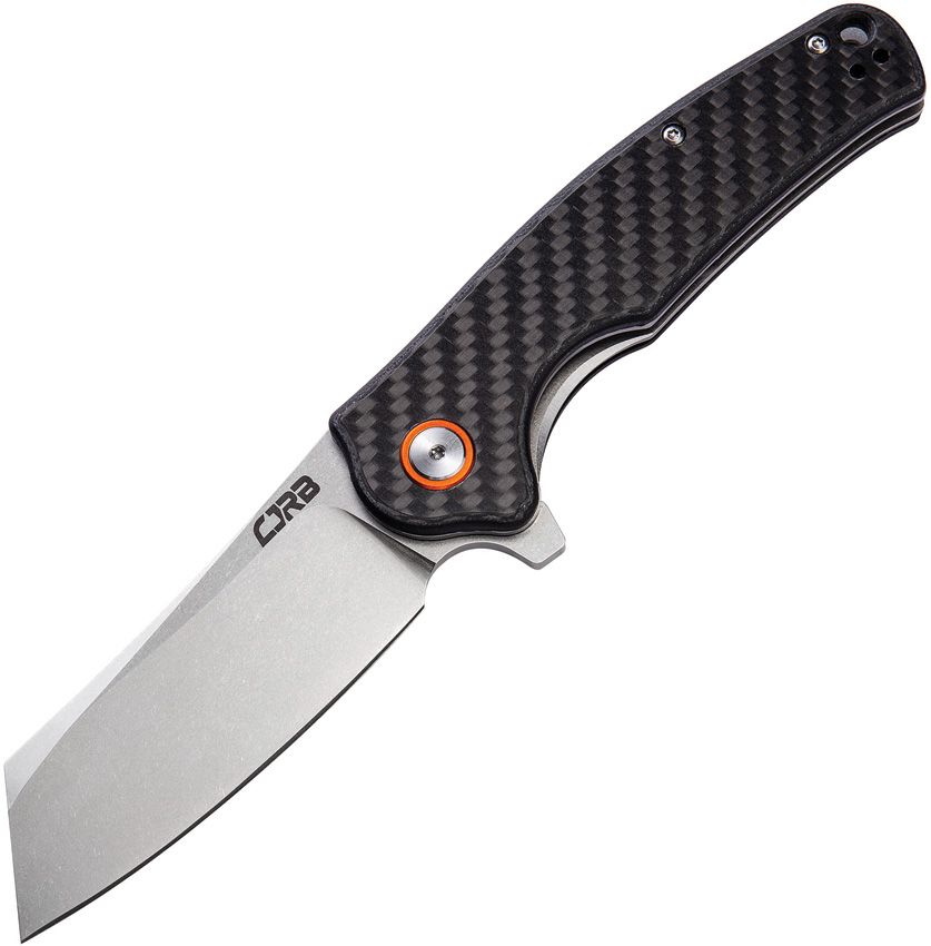 CJRB Crag J1904 Folding Knife - Carbon Fiber Handle, AR-RPM9 Powder Steel Blade - EDC, Outdoor, Camping, Survival Gear