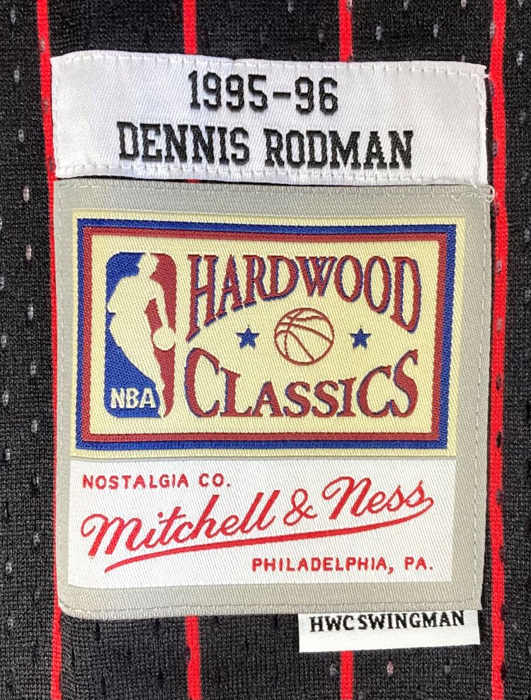 Dennis Rodman Signed Chicago Bulls 1995-96 Mitchell & Ness Hardwood Classics Swingman Jersey - Authentic NBA Memorabilia for Collectors & Sports Fans - Perfect for Display, Gifting, and Game Room Decor