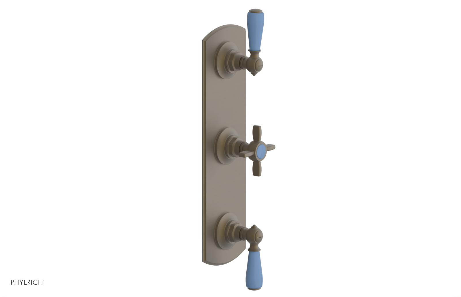 Jamestown Thermostatic Shower Valve with Dual Volume Control & Light Blue Accents - 4740 Series | Perfect for Modern Bathroom Renovations & Spa-Like Shower Experiences