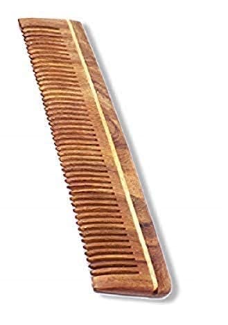 Natural Pure Neem Wood Comb for Hair Growth & Scalp Care - Anti-Static & Gentle Detangling Comb for Men & Women (Pack of 1, Brown) | Perfect for Daily Hair Care, Travel & Eco-Friendly Gifting