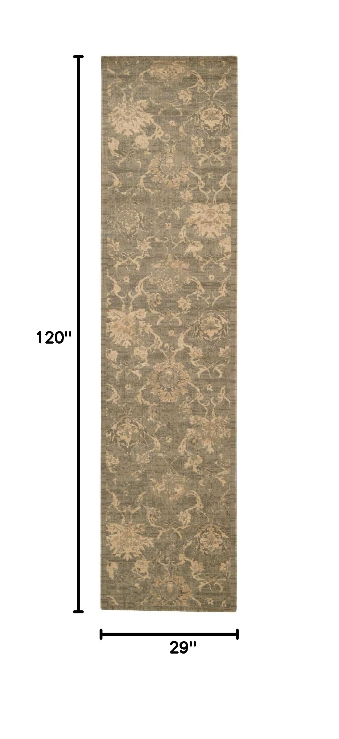 Nourison Silken Allure Moss Runner Area Rug 2'5