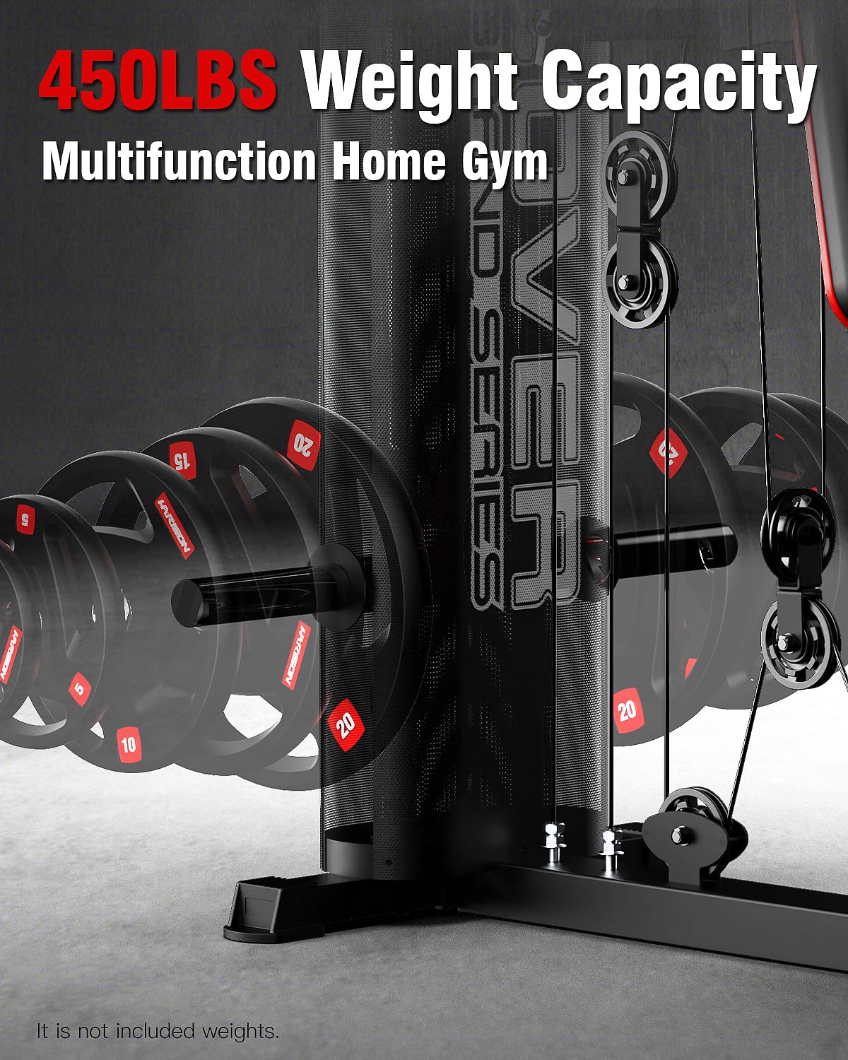 HARISON Home Gym - Full Body Workout Equipment with Pulley System, Weight Bench, Leg Press & Rowing Machine | Multifunctional Fitness Equipment for Home Use | Perfect for Strength Training, Cardio & Muscle Building at Home