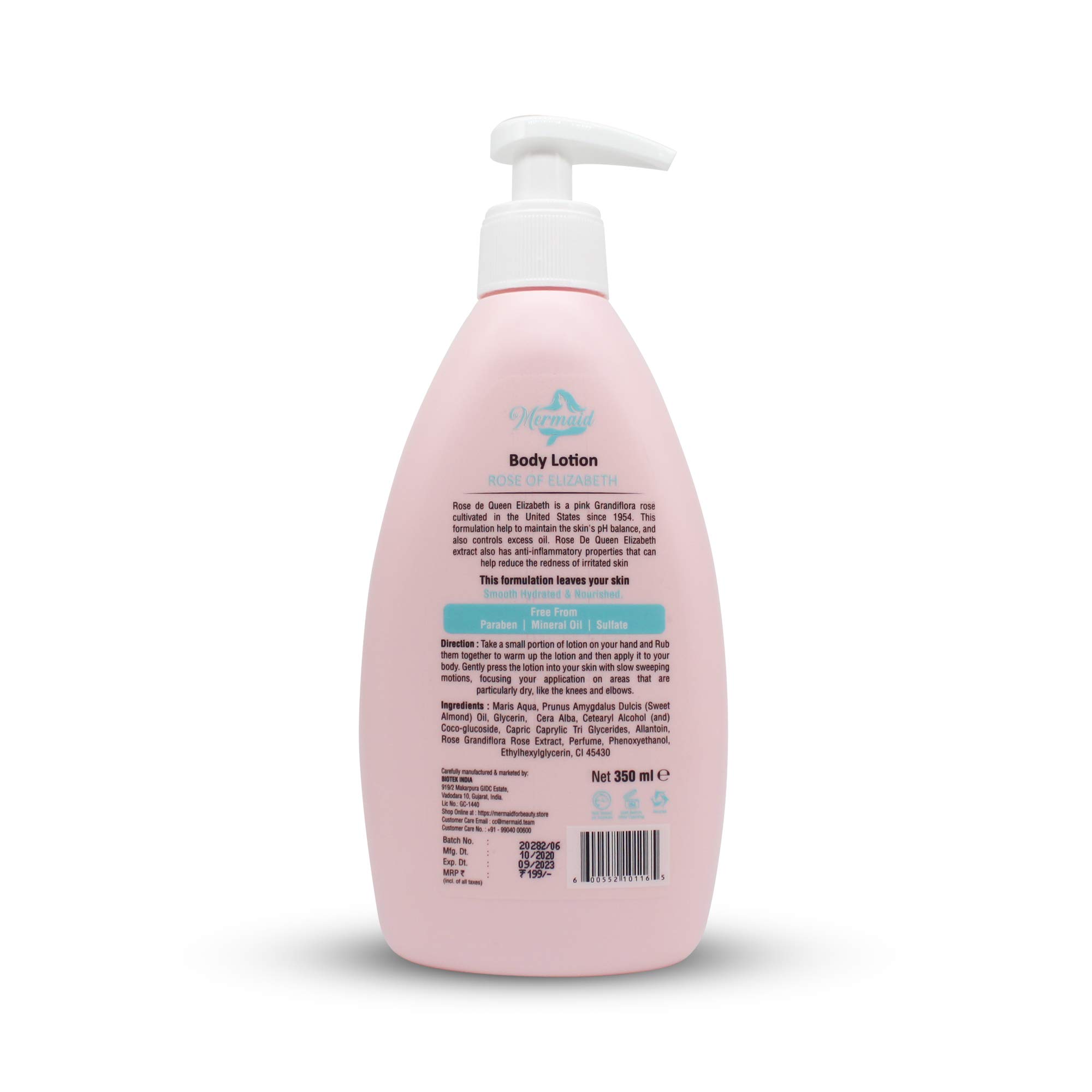 Mermaid Rose Body Lotion by Elizabeth - 350ml Hydrating Moisturizer for Dry Skin | Multicolor Bottle | Perfect for Spa Days & Gift Giving