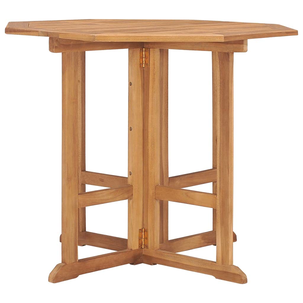 Foldable Teak Wood Outdoor Dining Table 35.4