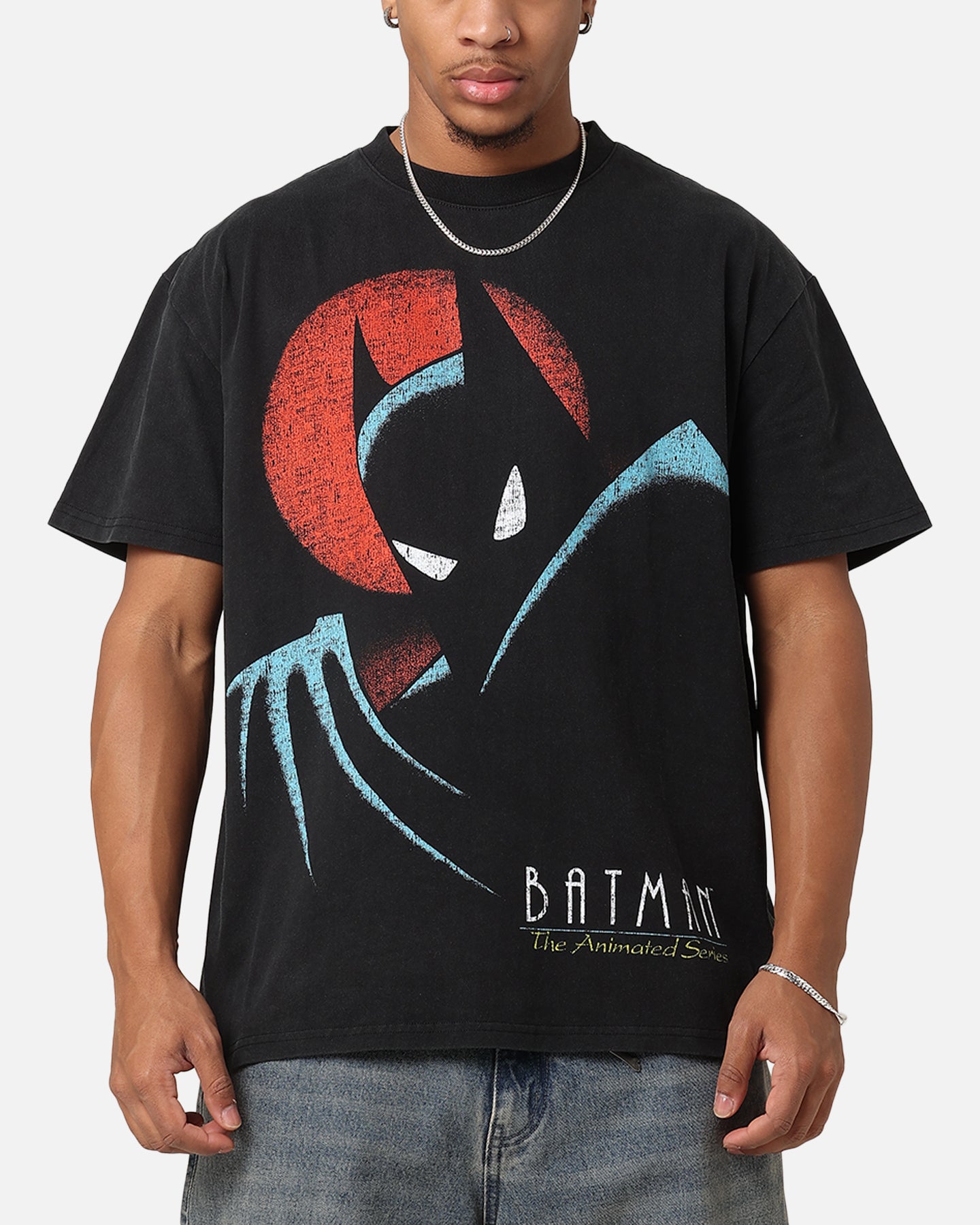 Vintage 1993 Batman Heavy T-Shirt by American Thrift X DC - Black Graphic Tee for Men, Superhero Fan Gift, Casual Wear & Cosplay Costume