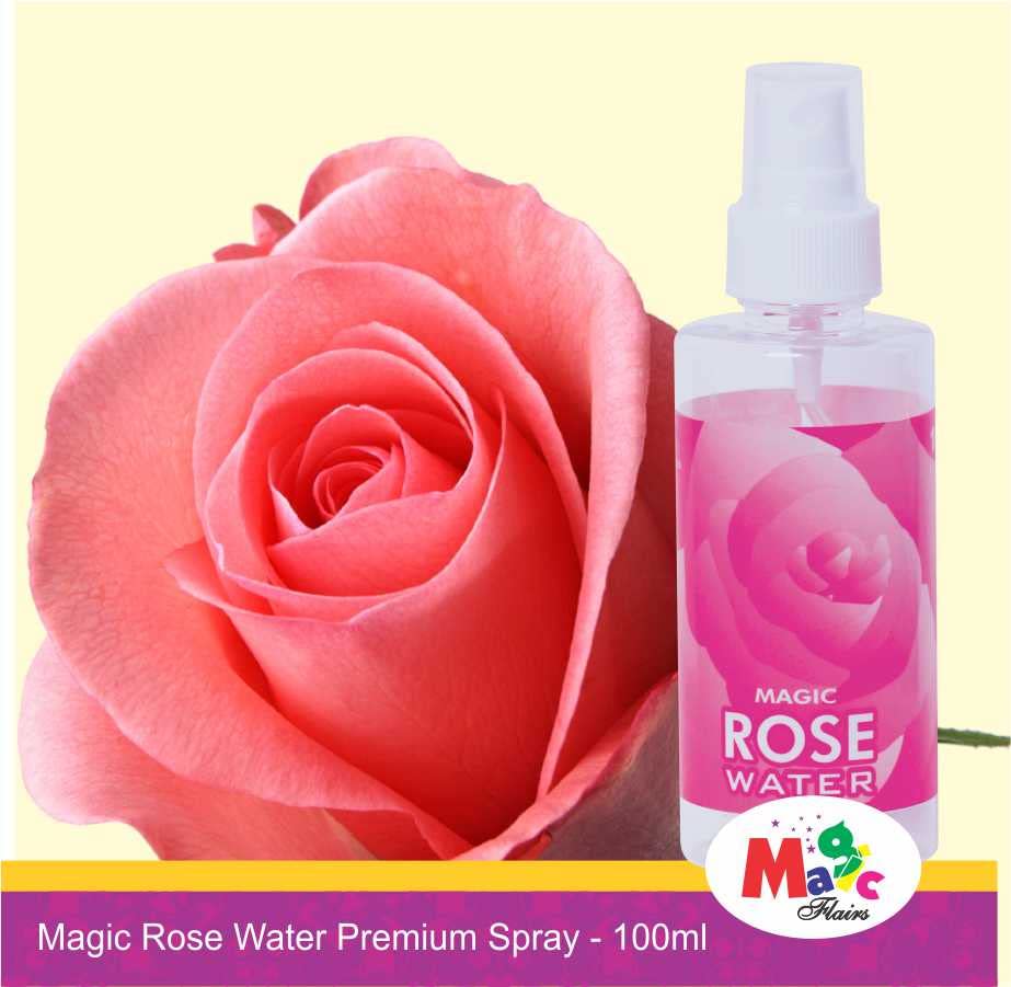 Organic Rose Water Facial Mist 100ml (6-Pack) - Hydrating & Refreshing Toner for Skin Care, DIY Beauty, Baking, Cooking & Aromatherapy | Perfect for Daily Skincare Routine, Spa Day, Wedding Favors & Home Decor