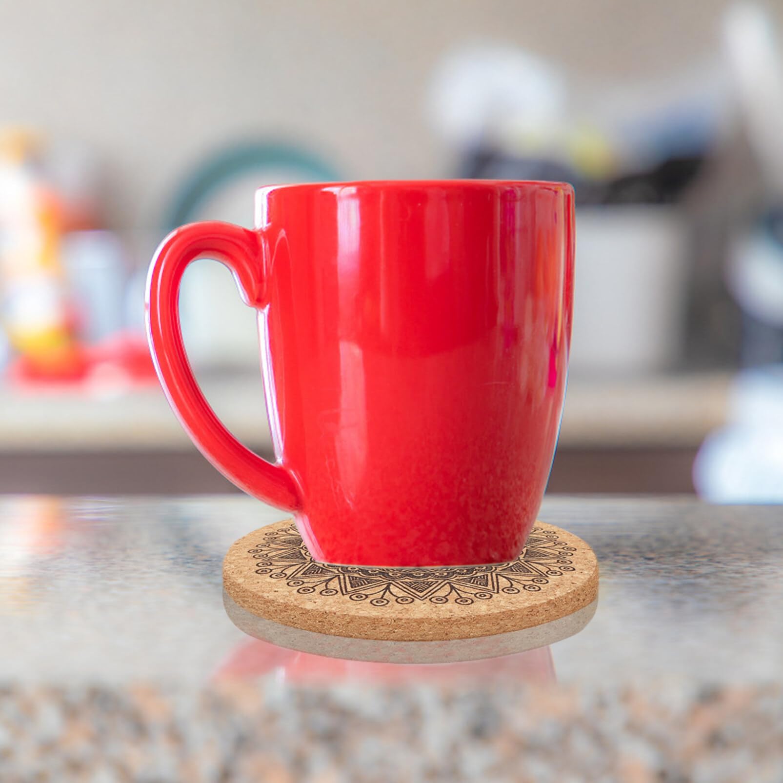 Premium 5.5 Inch Round Cork Coasters & Trivets - Heat Resistant Corkboard Pads for Hot Dishes, Pots, Pans & Plants | Perfect for Kitchen, Dining Table & Coffee Bar Protection