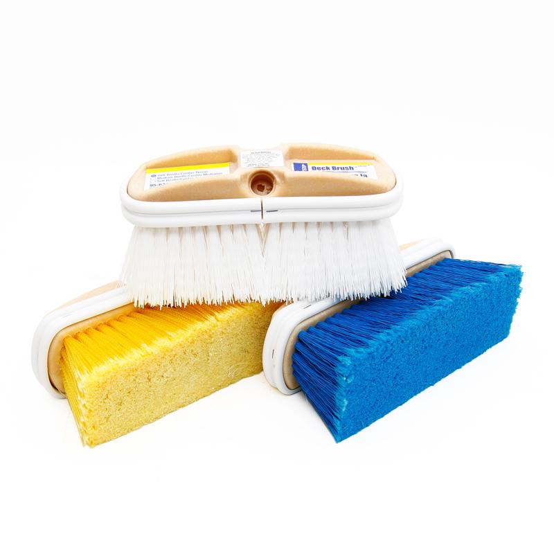 Heavy Duty Deck Wash Brush with Threaded Hole - Outdoor Cleaning Tool for Wooden Decks, Fences & Patios - Perfect for Pressure Washer Use