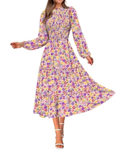 Floral White Purple