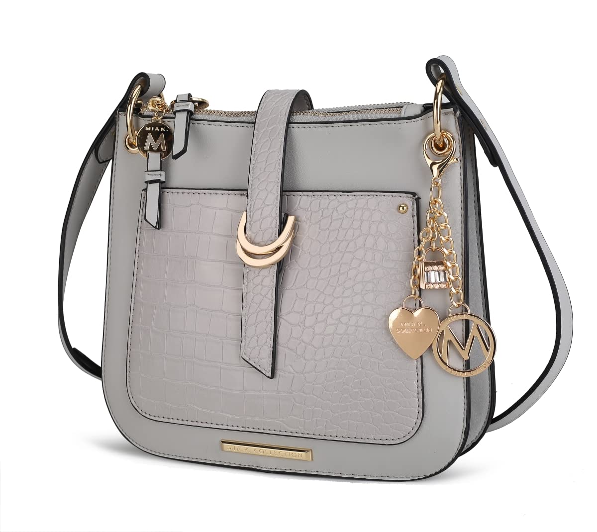 MKF-N-X533GRY Kiltienne Crossbody Bag for Women - Stylish Leather Shoulder Purse, Perfect for Travel, Work & Everyday Use
