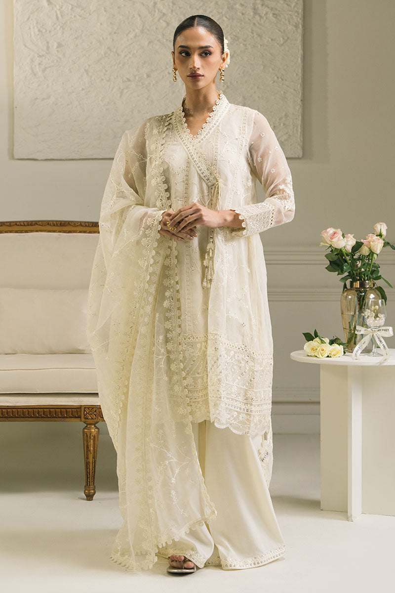 IVORY BLOOM 3-Piece Ethnic Outfit Set - Embroidered Shirt, Dupatta & Palazzo Pants for Women | Perfect for Festivals, Weddings & Cultural Events