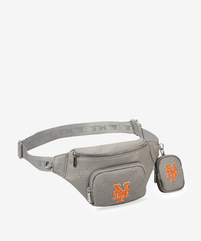 MLB New York Mets Official Logo Fanny Pack Waist Bag - Perfect for Baseball Games, Concerts & Outdoor Activities