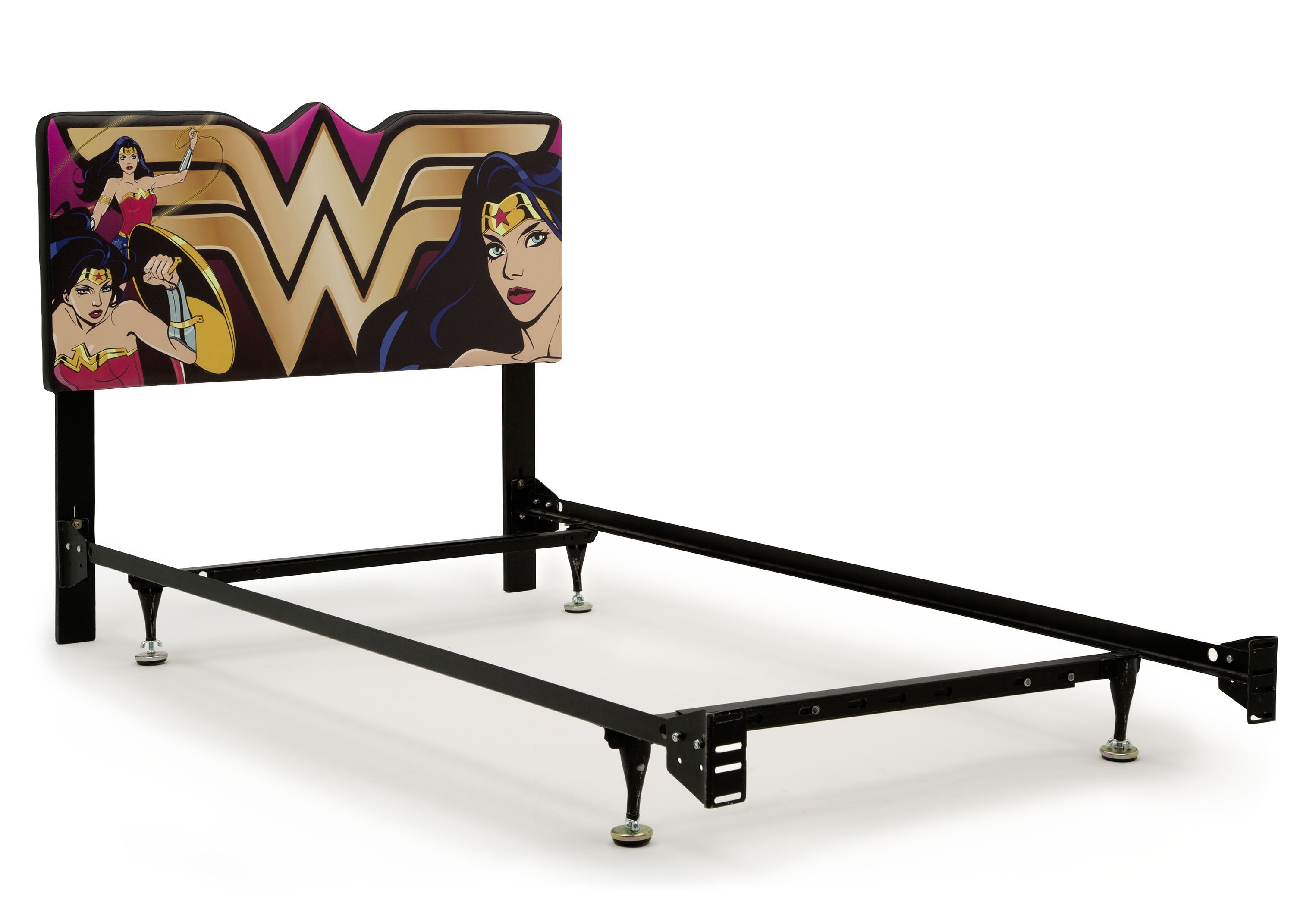 DC Comics Wonder Woman Upholstered Headboard - Superhero Bedroom Decor for Kids & Adults - Perfect for Comic Book Fans & Superhero Themed Rooms