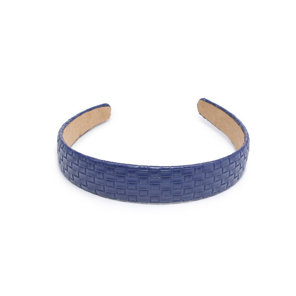 Stylish Embossed Woven Vegan Leather Headband for Women - Fashion Hair Accessory for Workouts, Yoga, and Everyday Wear