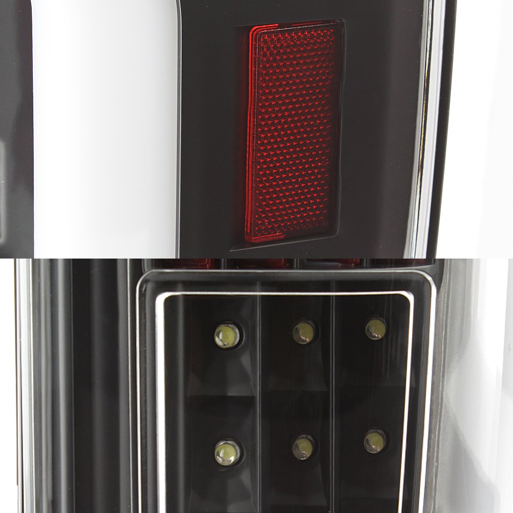 AKKON Full LED DRL Bar Tail Lights for 2017-2019 Ford F250 F350 Super Duty - Black Housing with Clear Lens - Upgrade Your Truck's Style & Visibility (Perfect for Night Driving & Off-Road Adventures)