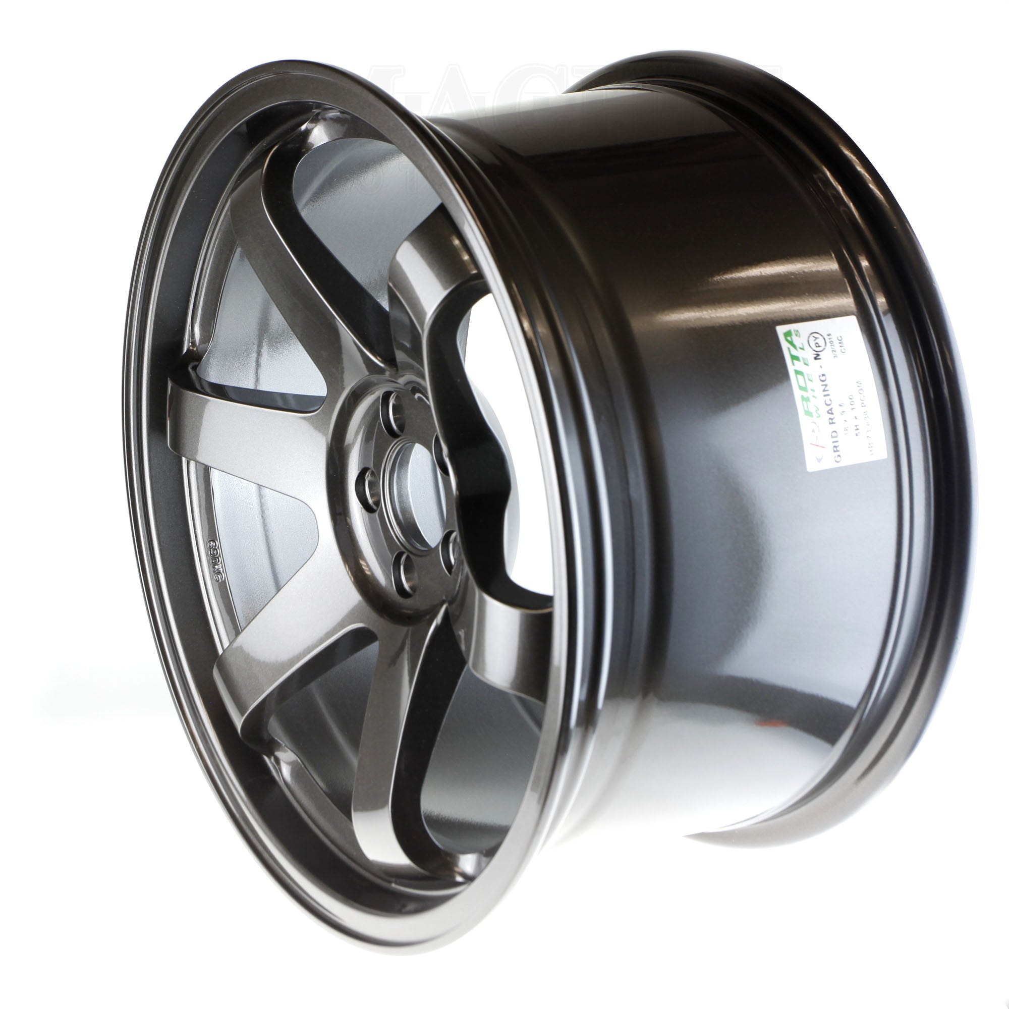 Rota Grid 18x9.5 +38 5x100 Alloy Wheels - Lightweight Performance Rims for Street & Track Racing - Perfect Fit for Subaru WRX, Toyota 86, Scion FR-S & More
