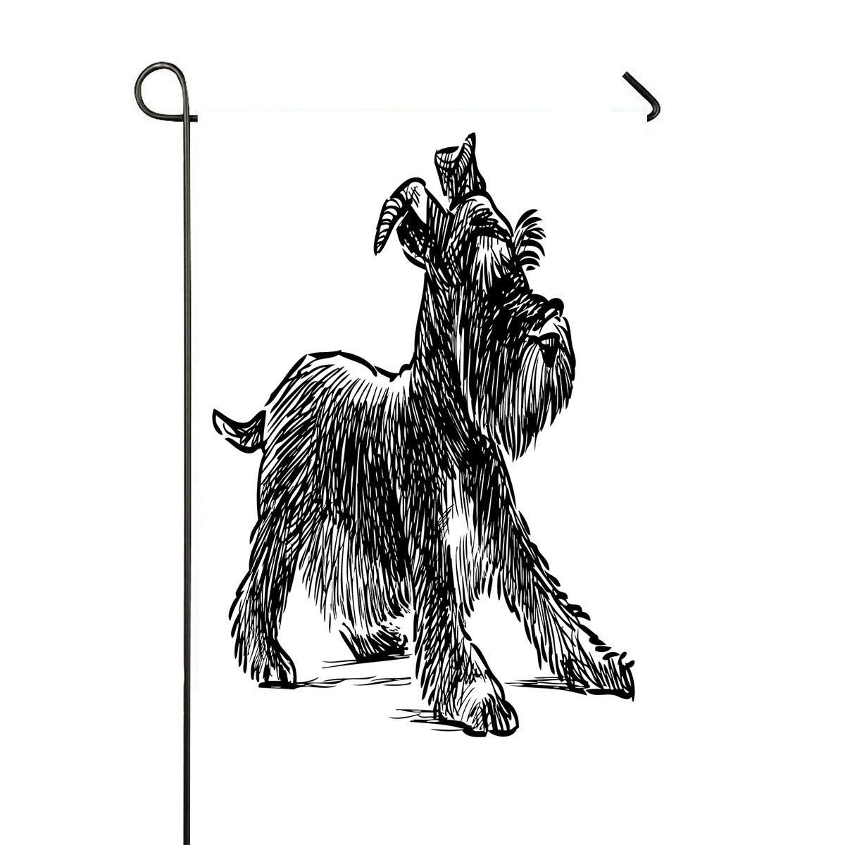 ECZJNT Schnauzer Puppy Garden Flag 28x40 Inch - Outdoor Decorative Flag for Yard, Patio, Home & Party Decor - Perfect for Seasonal Celebrations, Pet Lover Gifts & Backyard Decorations