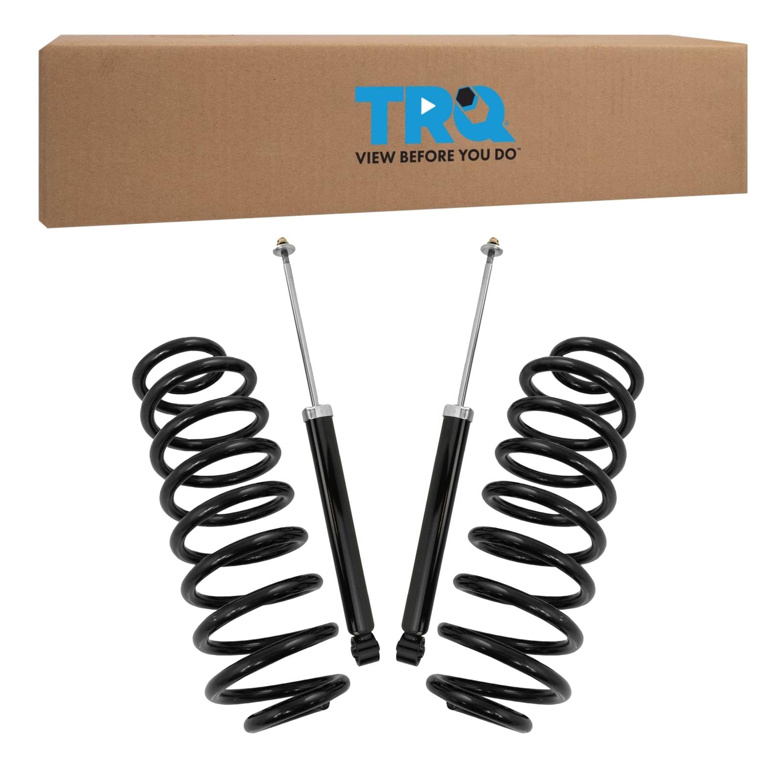 TRQ Rear Shock Absorber Set - Compatible with 2000-2005 Volkswagen Golf & Jetta - Improves Ride Comfort & Stability for City Driving & Road Trips