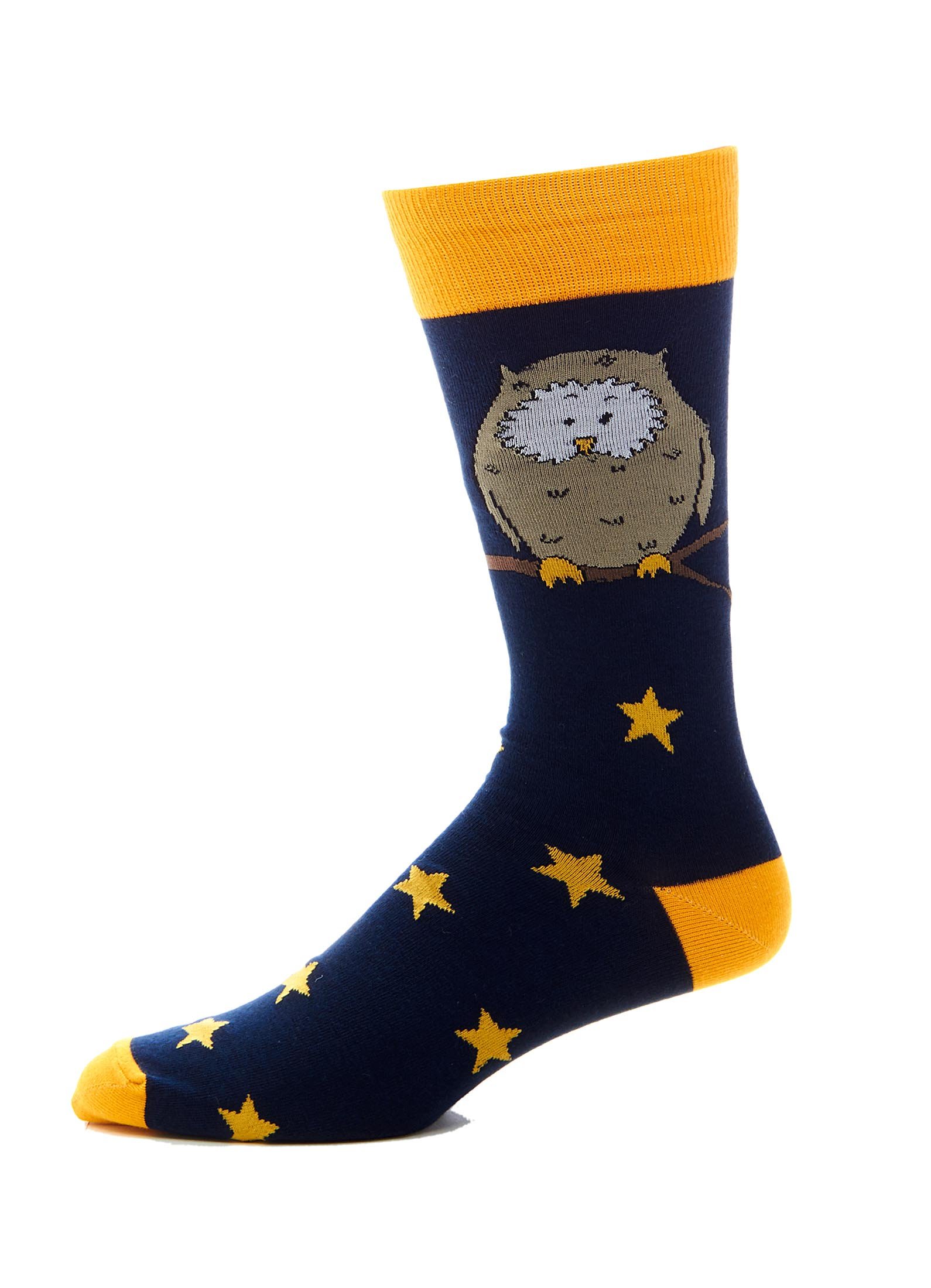 Greatlookz Men's Owl Print Trouser Socks - Comfortable Novelty Dress Socks for Office, Business Casual & Man Cave Decor