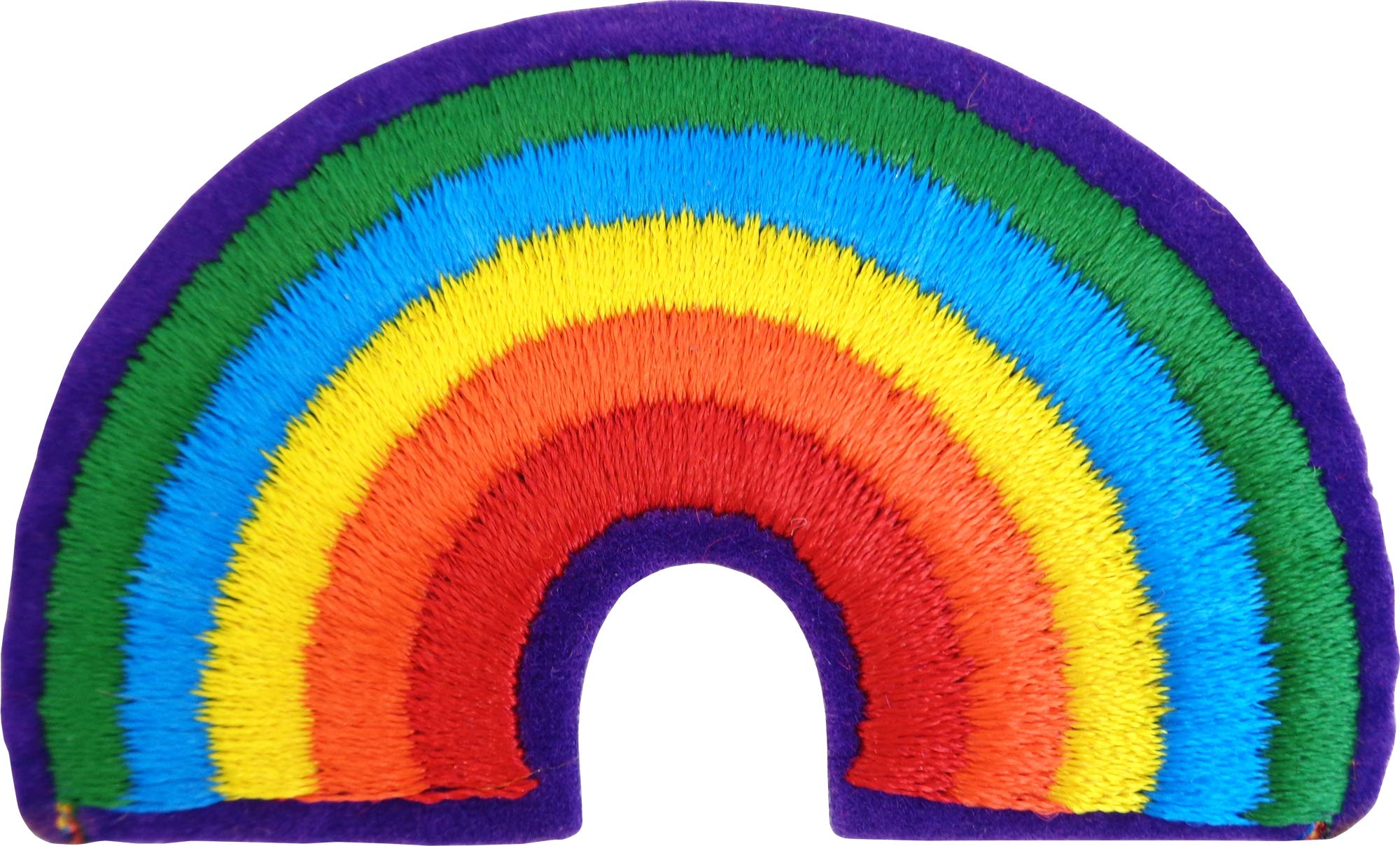 Rainbow Arch Embroidered Iron On or Sew On Patch - Colorful DIY Decoration for Jackets, Bags & Hats