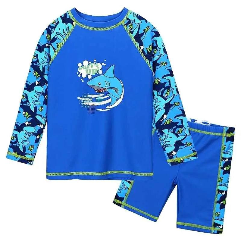 Adorable Long Sleeve Cartoon Swimwear for Toddlers - UPF 50+ Sun Protection Baby Bathing Suit | Perfect for Beach, Pool & Summer Water Play